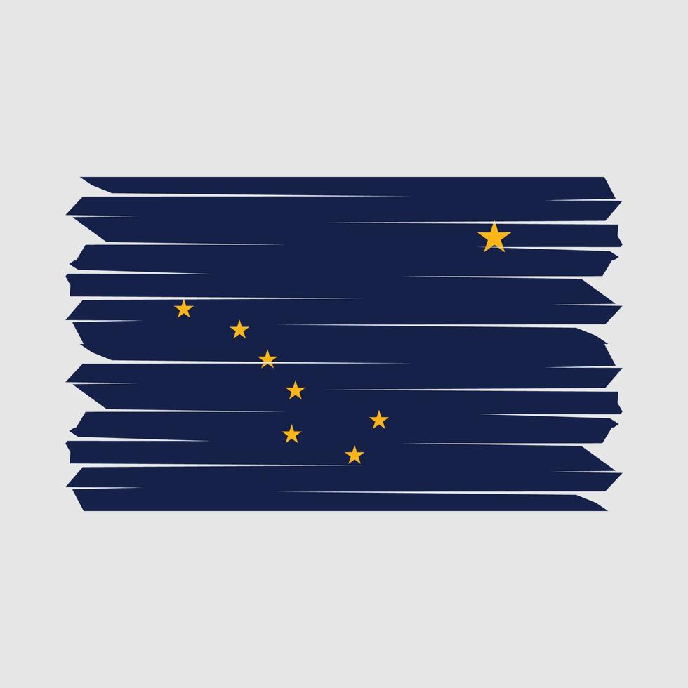 cepillo de la bandera de alaska vector