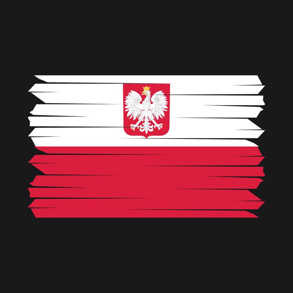 Poland Flag Brush vector