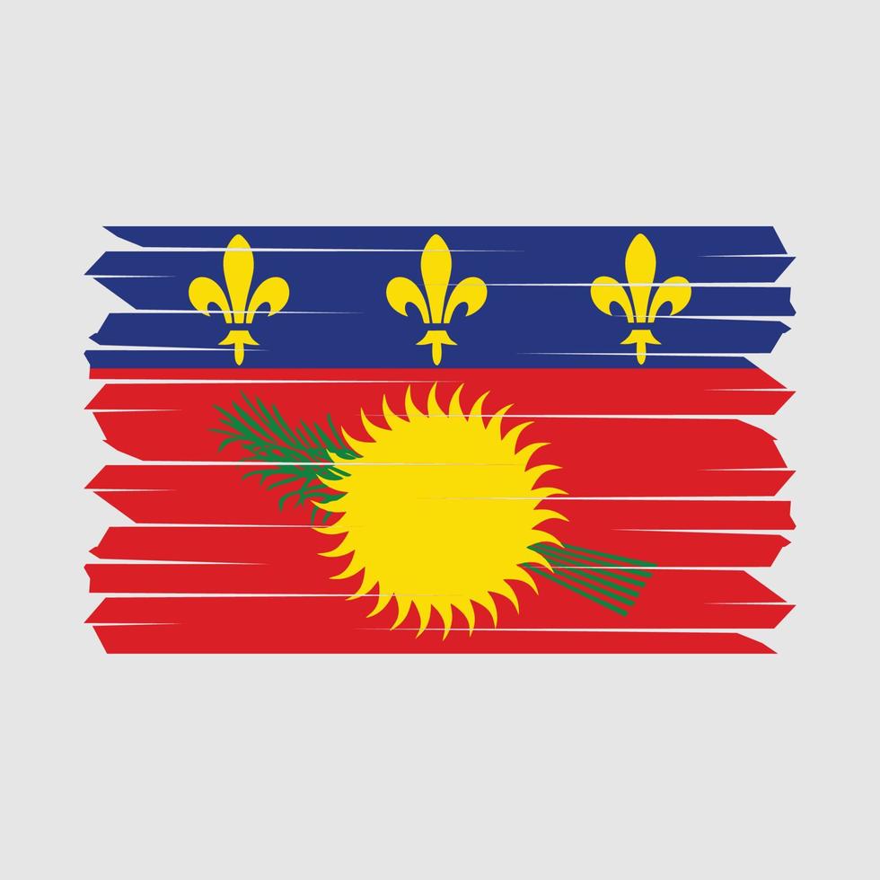 Guadeloupe Flag Brush vector