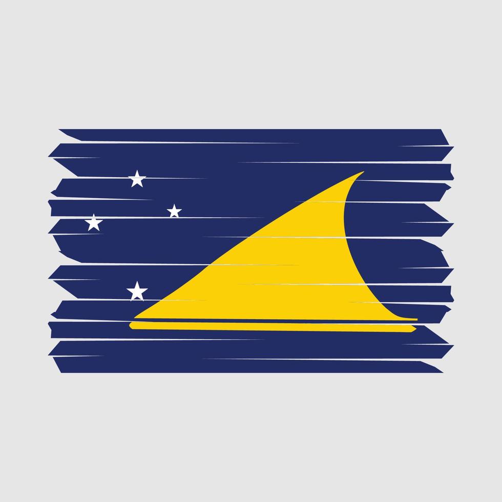 Tokelau Flag Brush vector