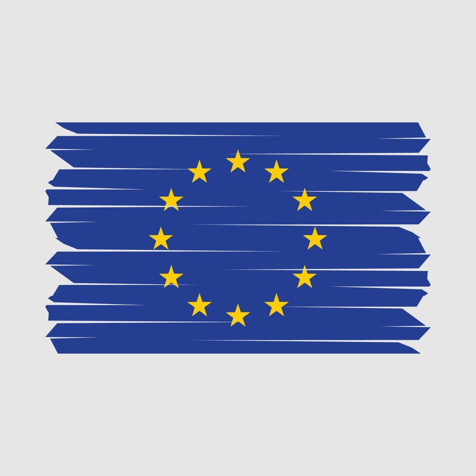 cepillo de bandera europea vector