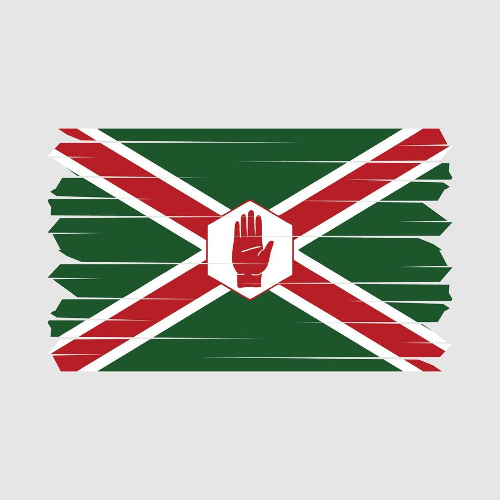 pincel de bandera de irlanda del norte vector