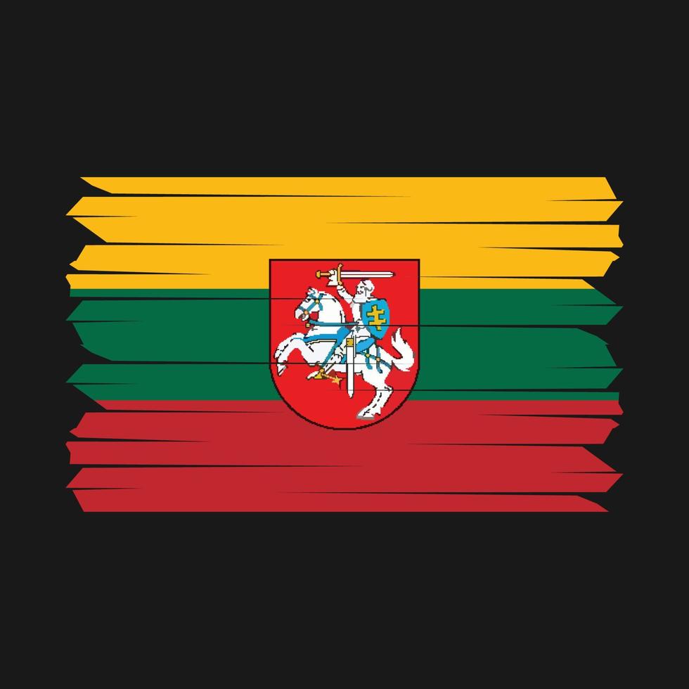 Lithuania Flag Brush vector