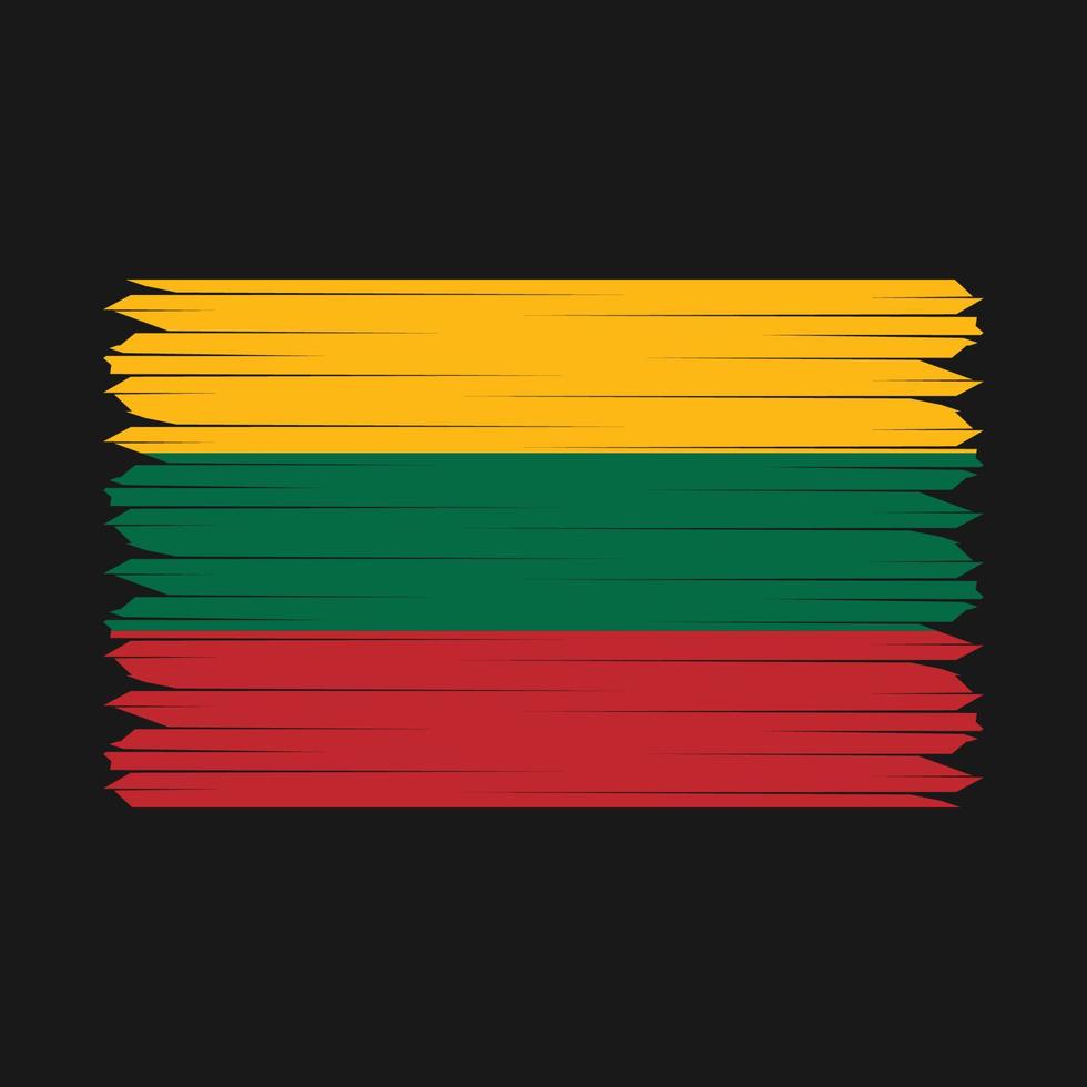 Lithuania Flag Brush vector