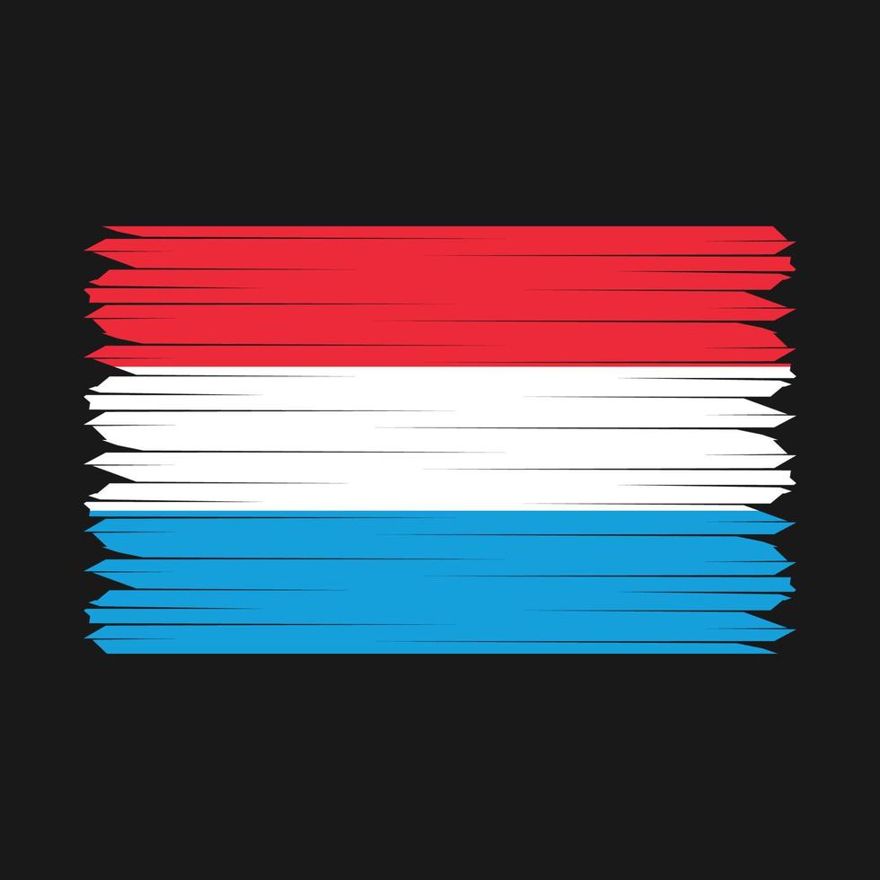 Luxembourg Flag Brush vector