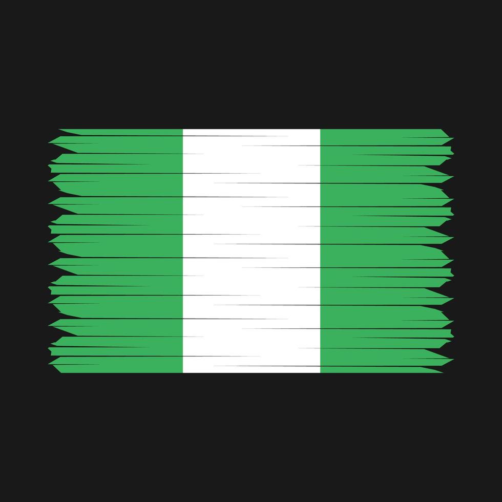 Nigeria Flag Brush vector