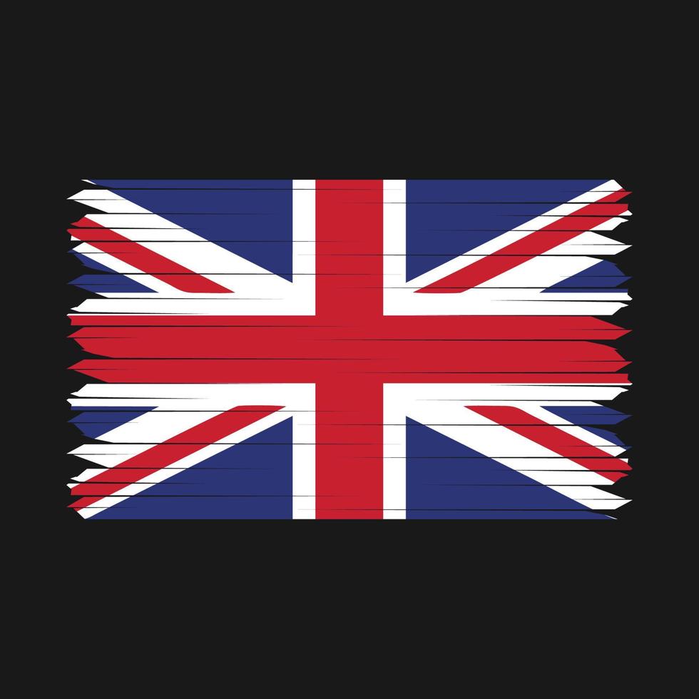 cepillo de la bandera del Reino Unido vector