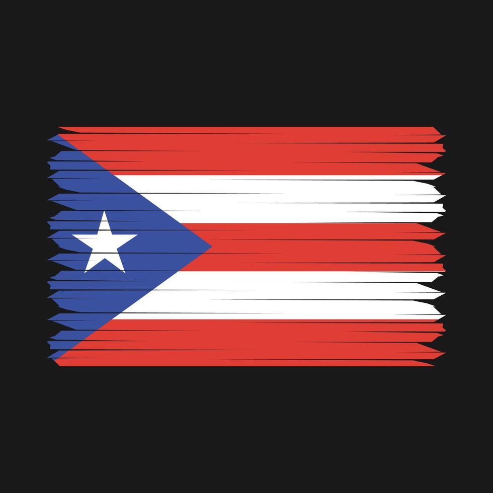 Puerto Rico Flag Brush vector