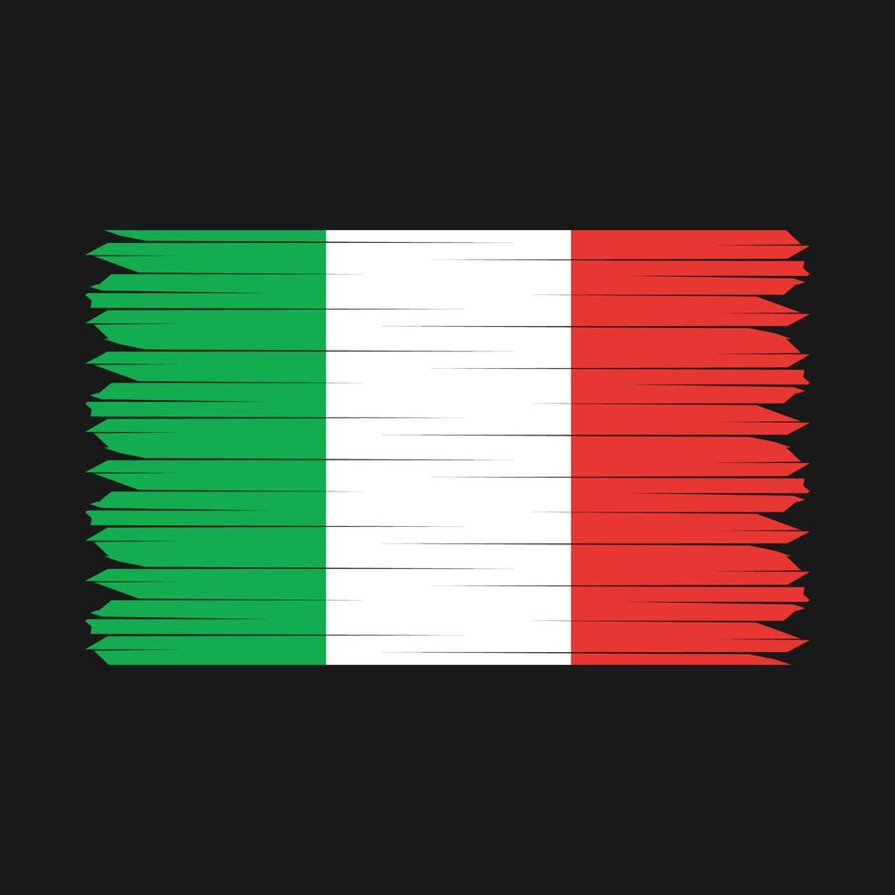 cepillo de bandera de italia vector