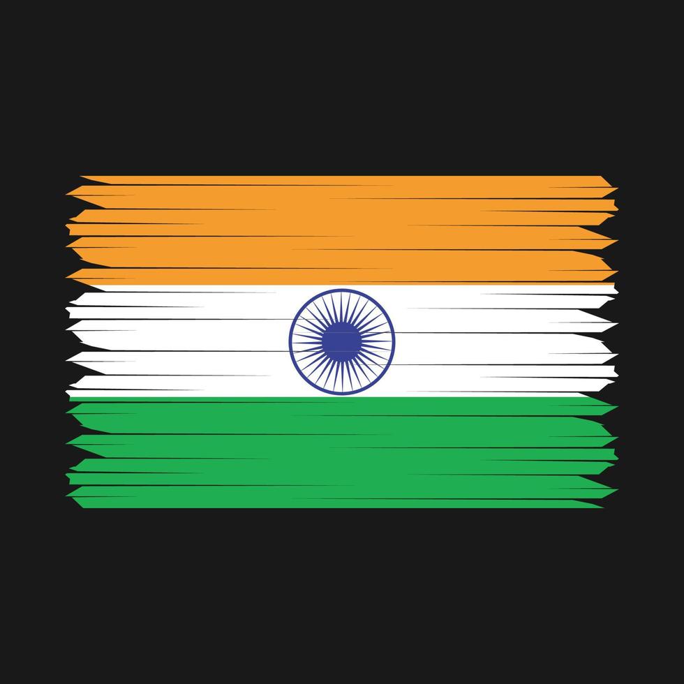 India Flag Brush vector
