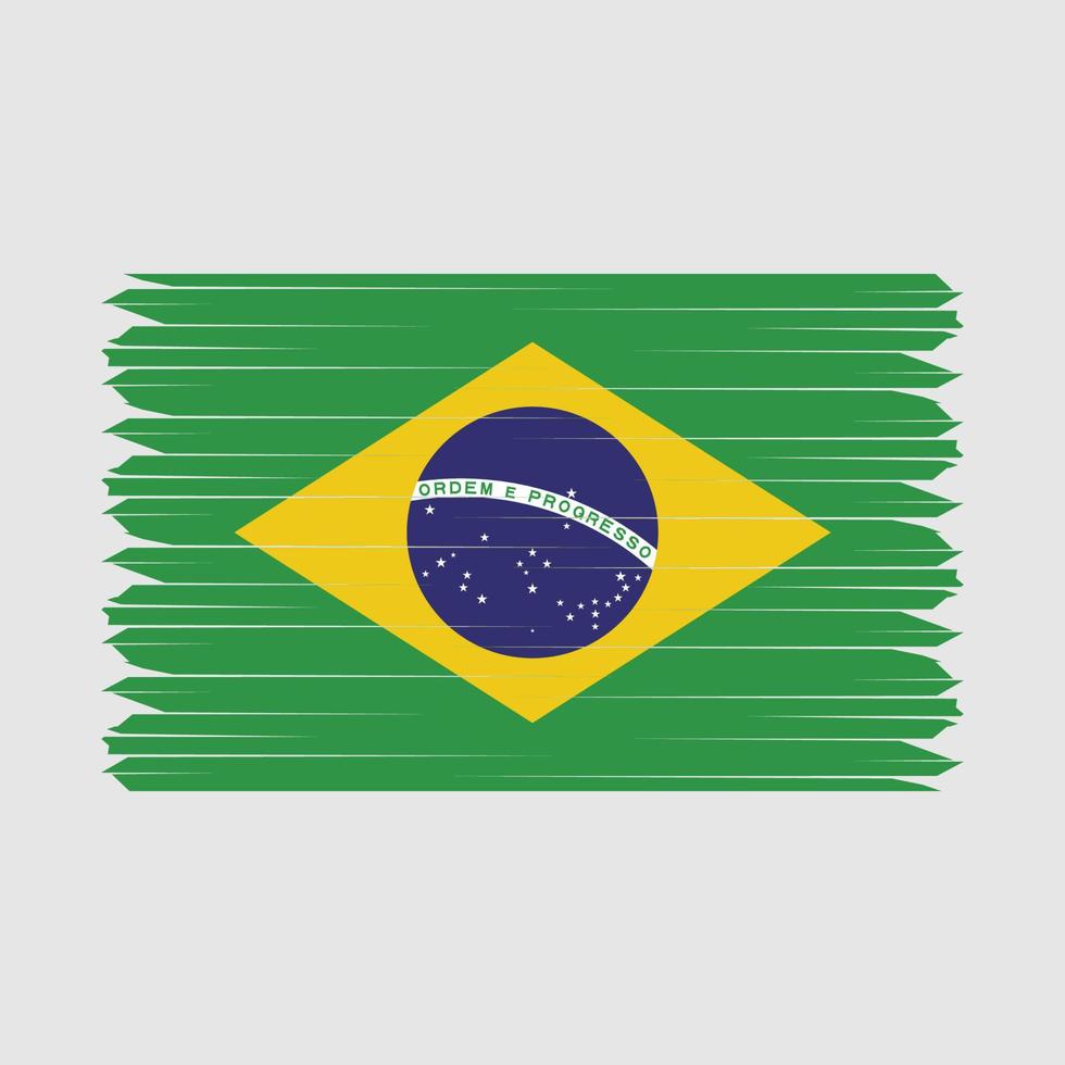 Brazil Flag Brush vector
