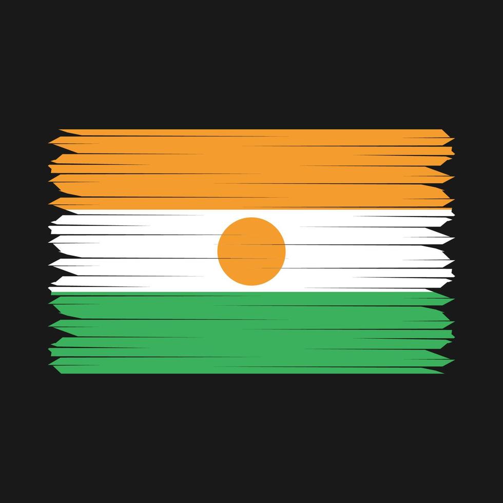 Niger Flag Brush vector