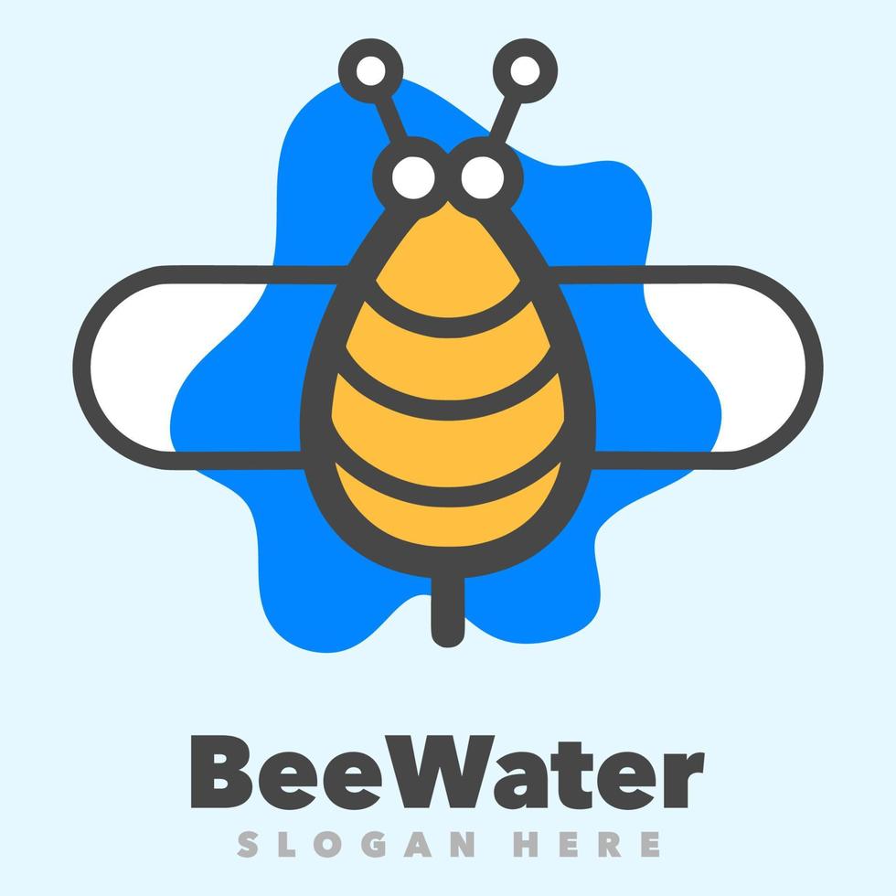 Bee water simple vector