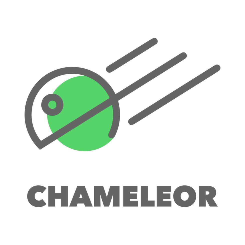 Chameleon meteor simple vector