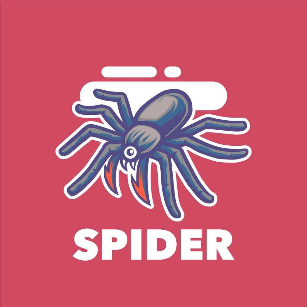 Spider mascot cartoon vector