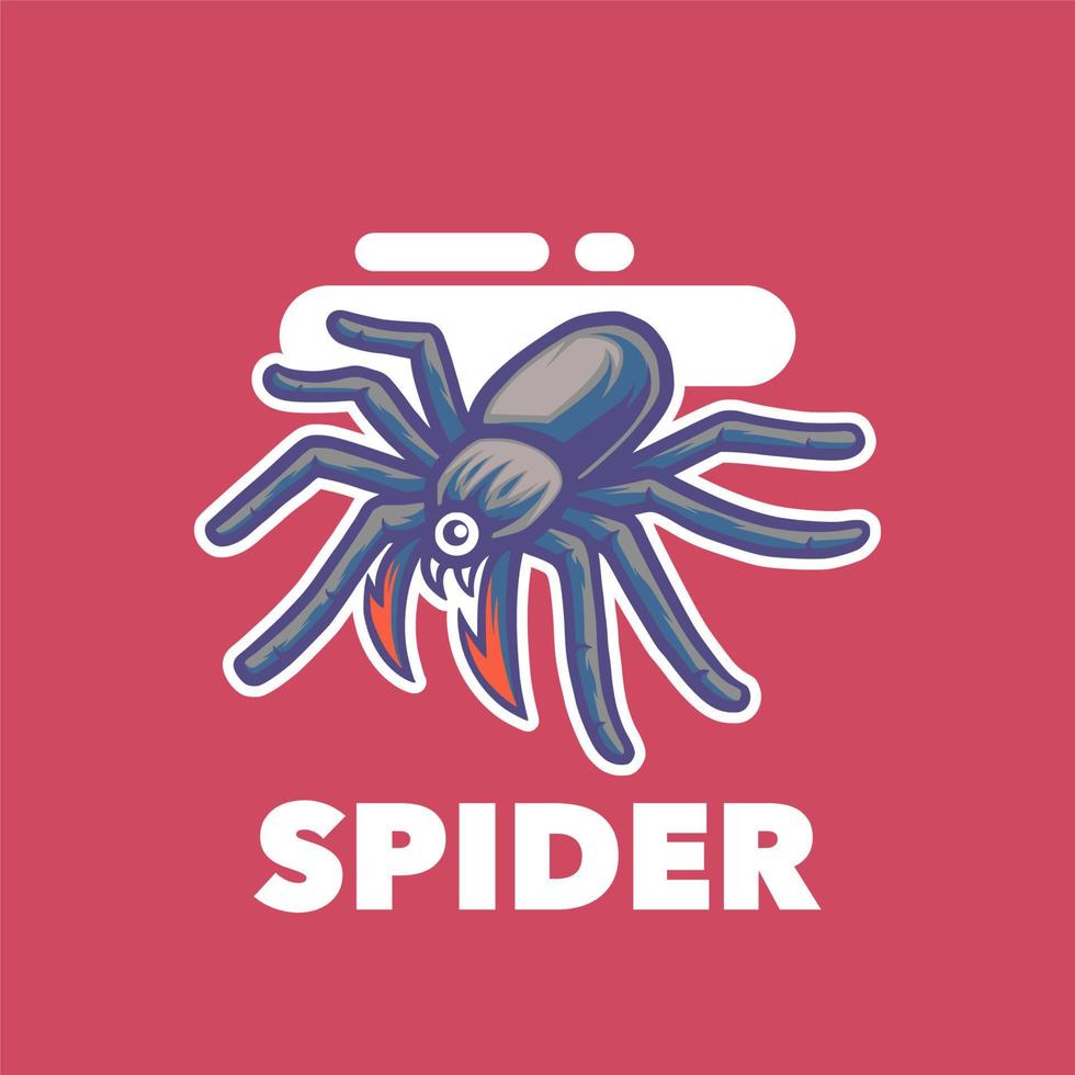 Spider mascot cartoon vector