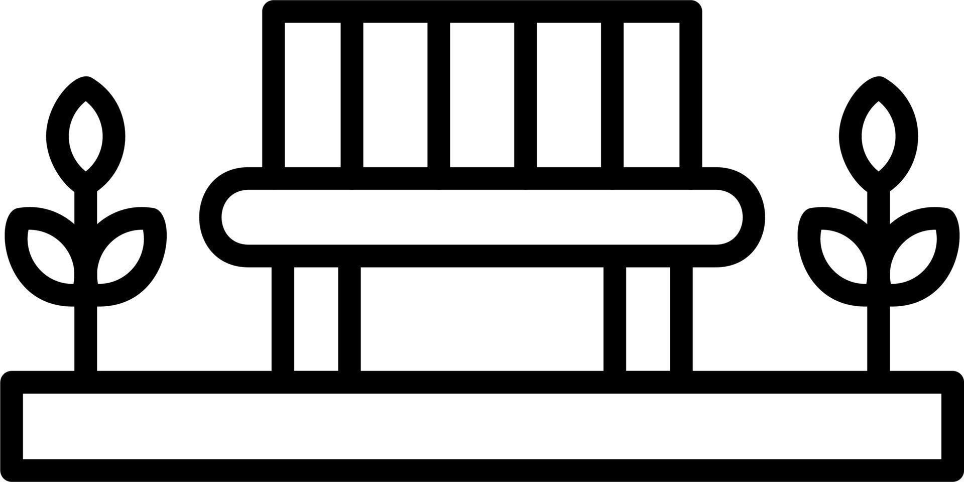 Park Bench vector icon