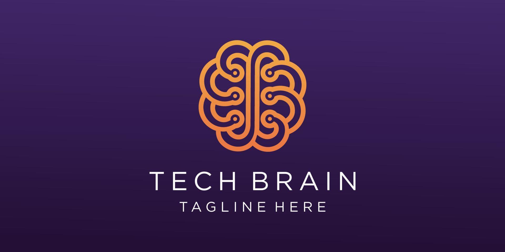 brain connect logo vector design