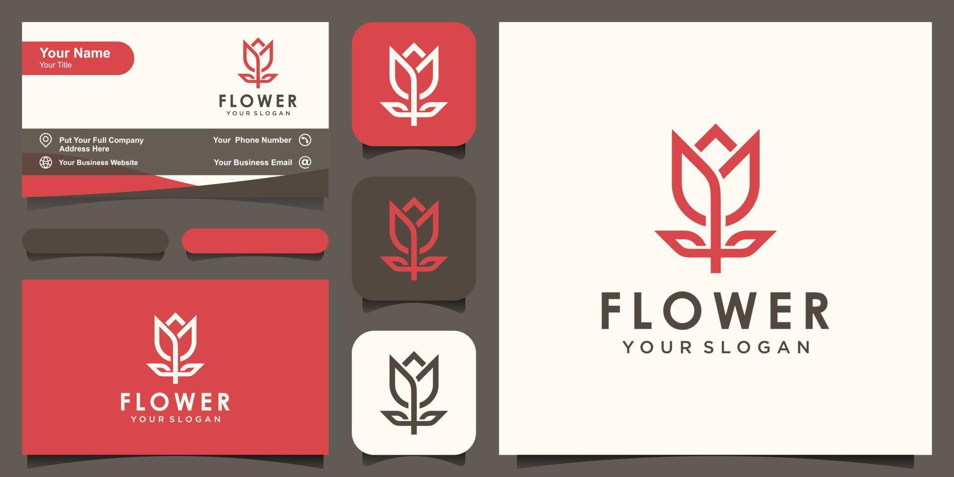 resumen flor logo icono diseño. vector