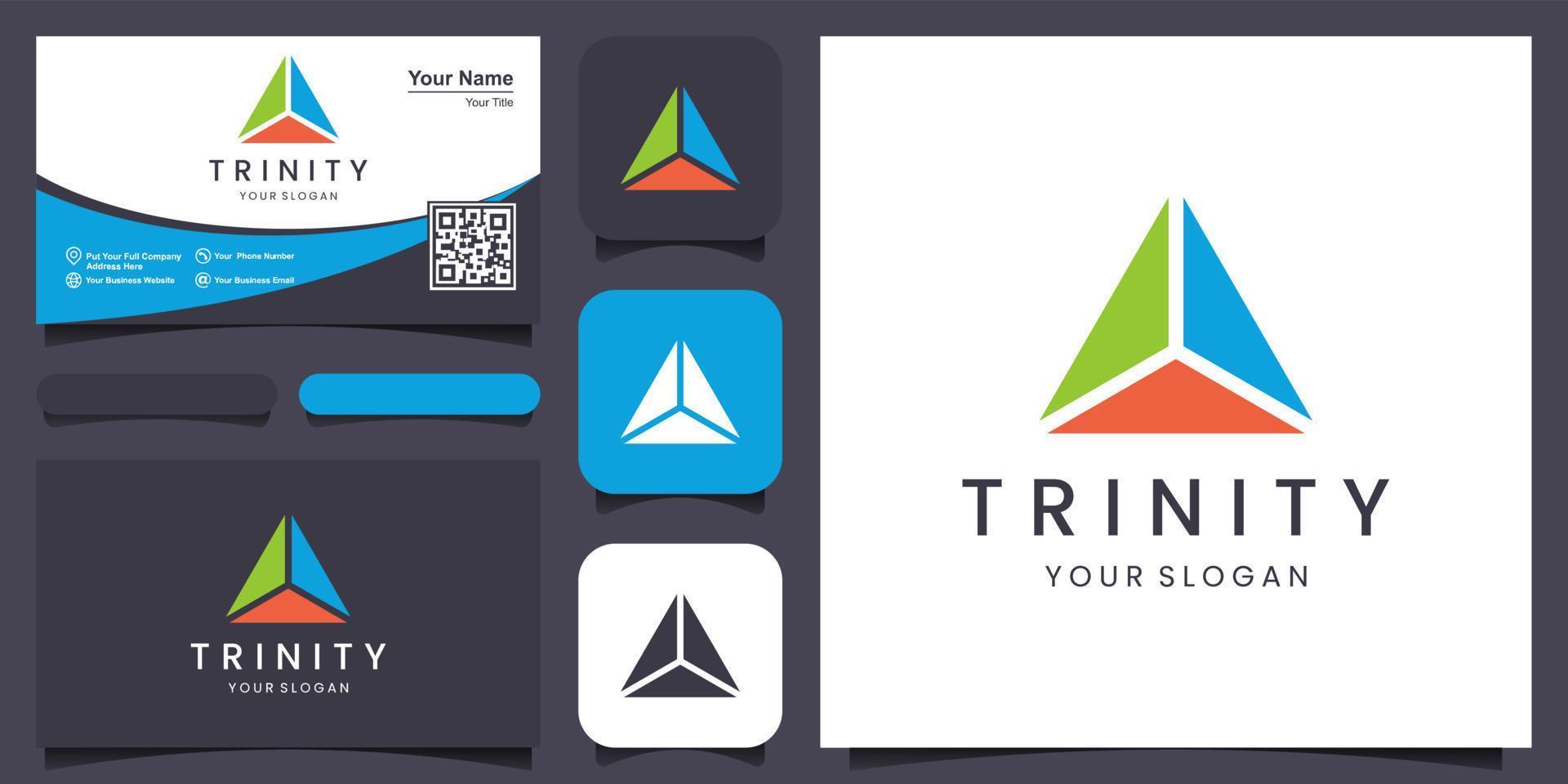Trinity Icon Vector Logo Template Illustration Design.
