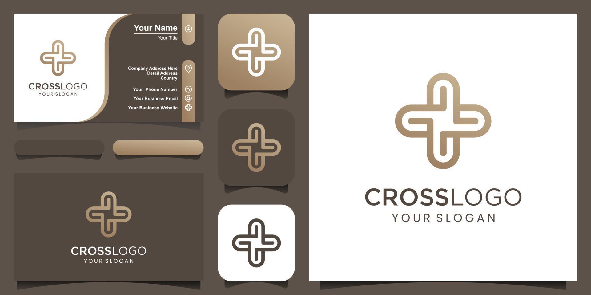 Medical cross Logo and Health Pharmacy Icon Design Vector Template