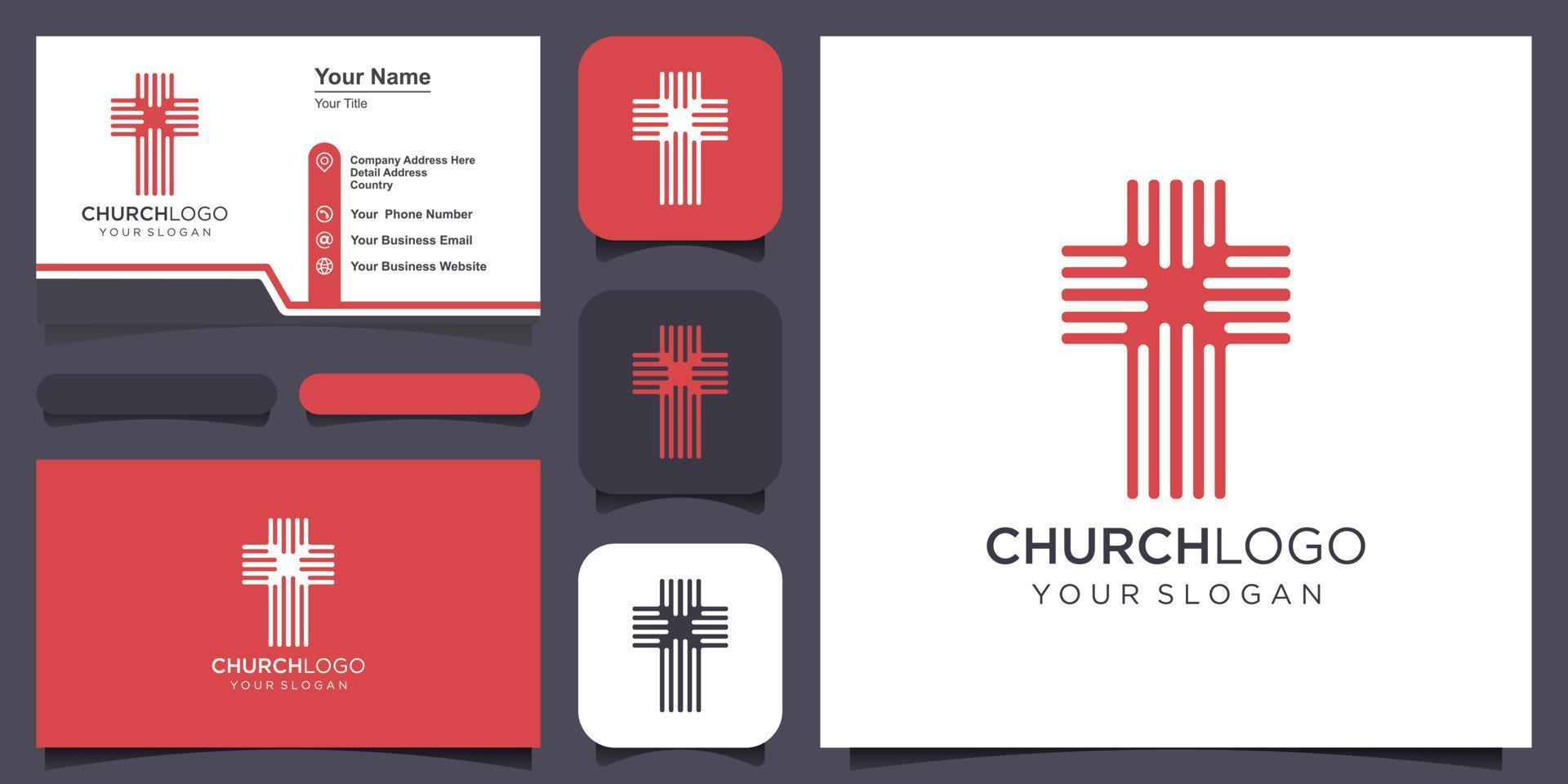 Cross Church logo sign modern vector graphic abstract