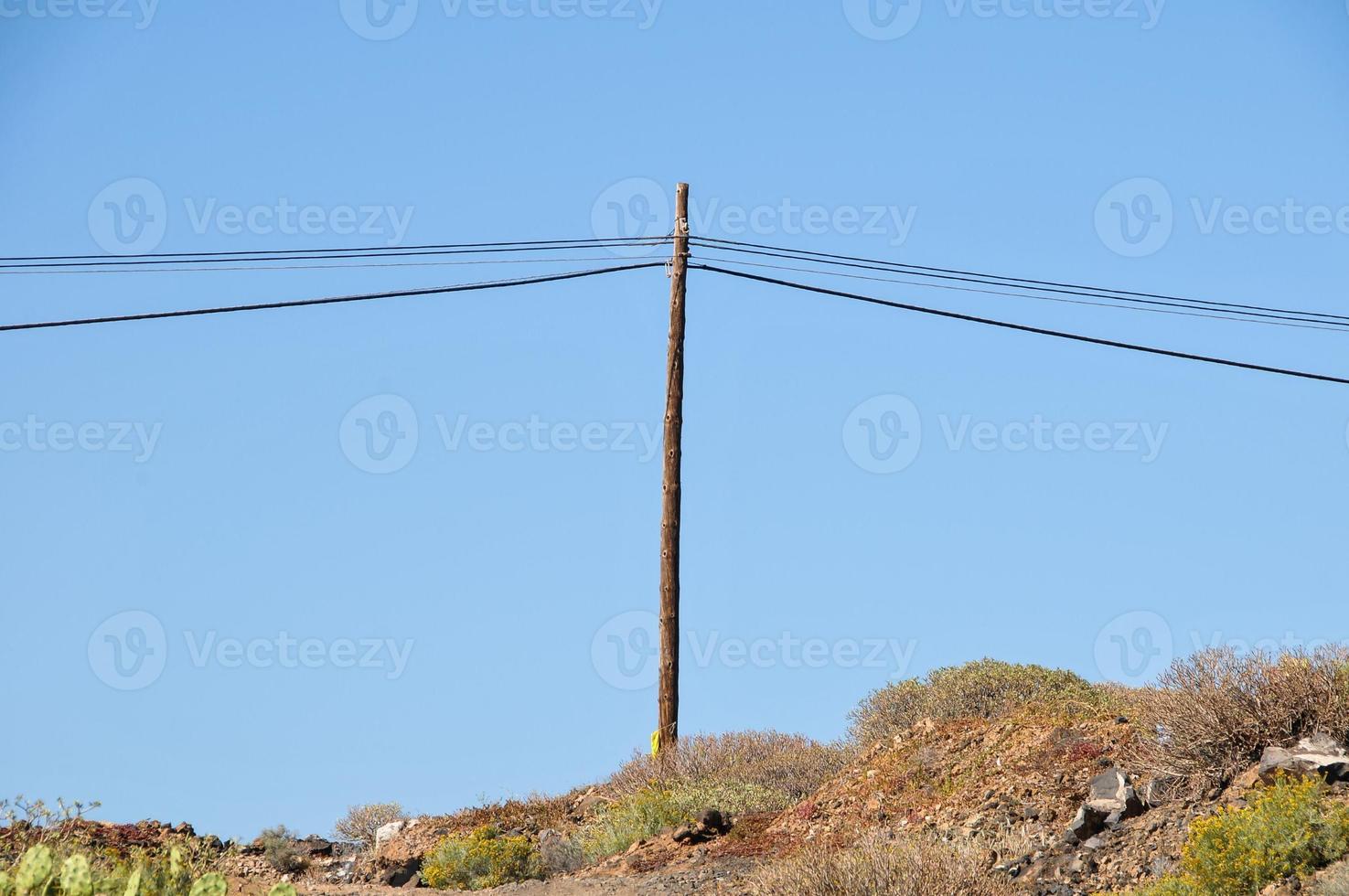 teléfono polo en el rocoso paisaje foto