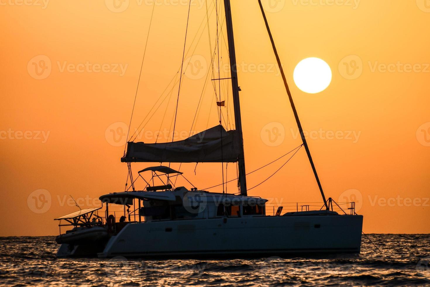 Sunset over the sea photo