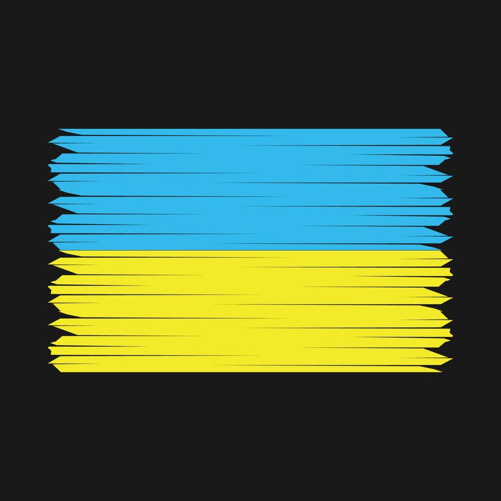 Ukraine Flag Brush vector