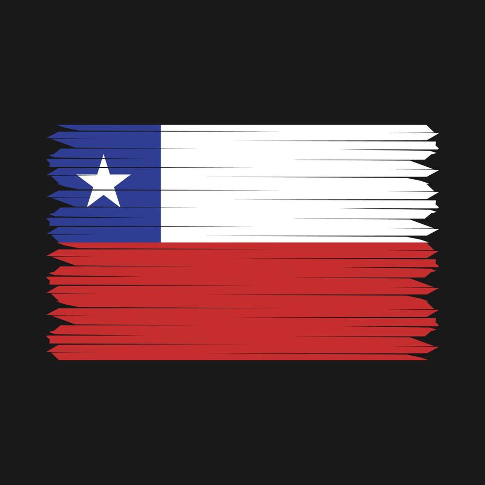 pincel de bandera de chile vector