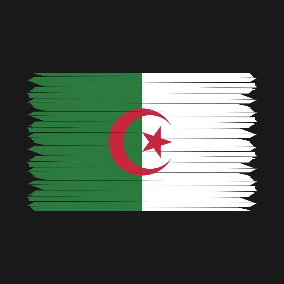 Algeria Flag Brush vector