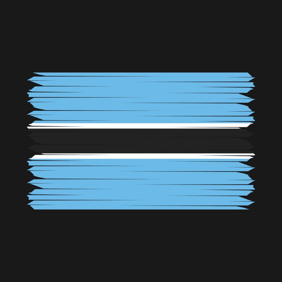 Botswana Flag Brush vector
