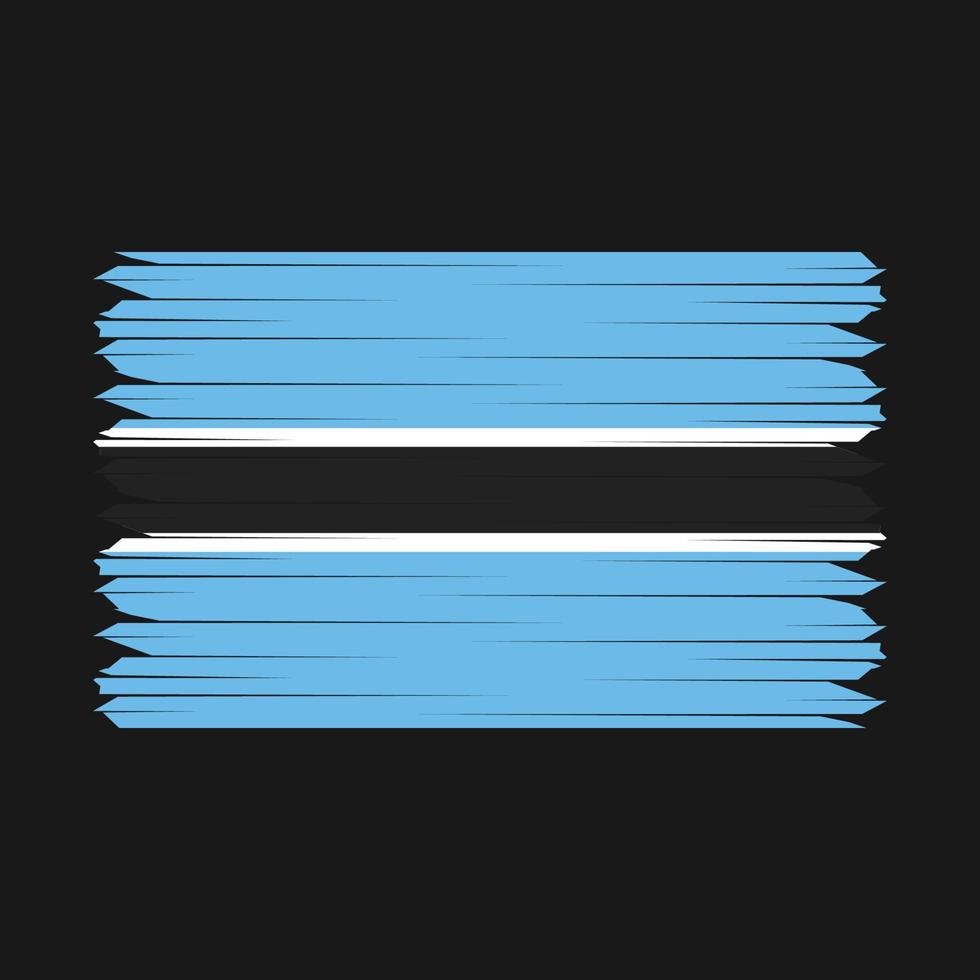 pincel de bandera de botswana vector