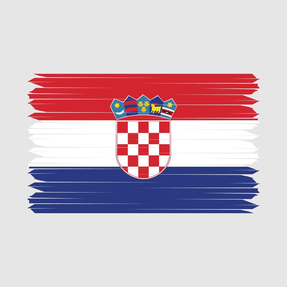 Croatia Flag Brush vector