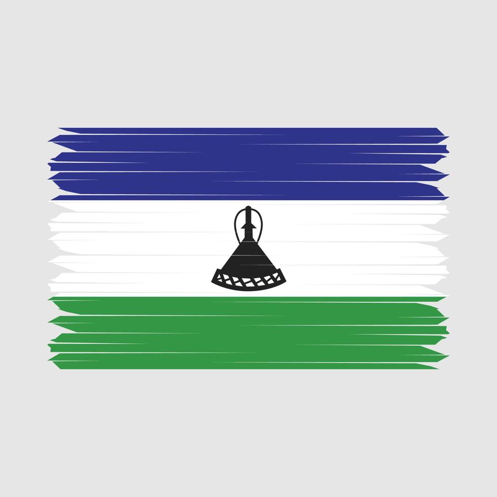 pincel de bandera de lesotho vector