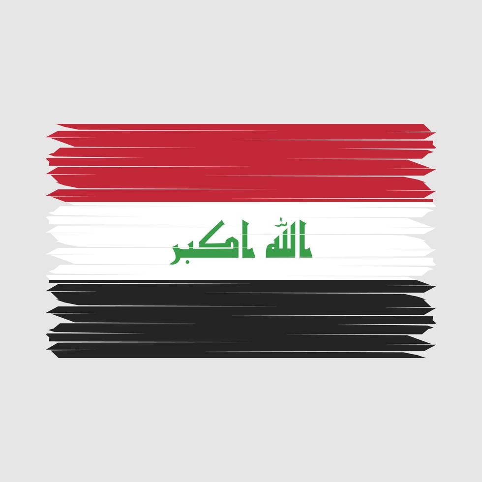 Iraq Flag Brush vector