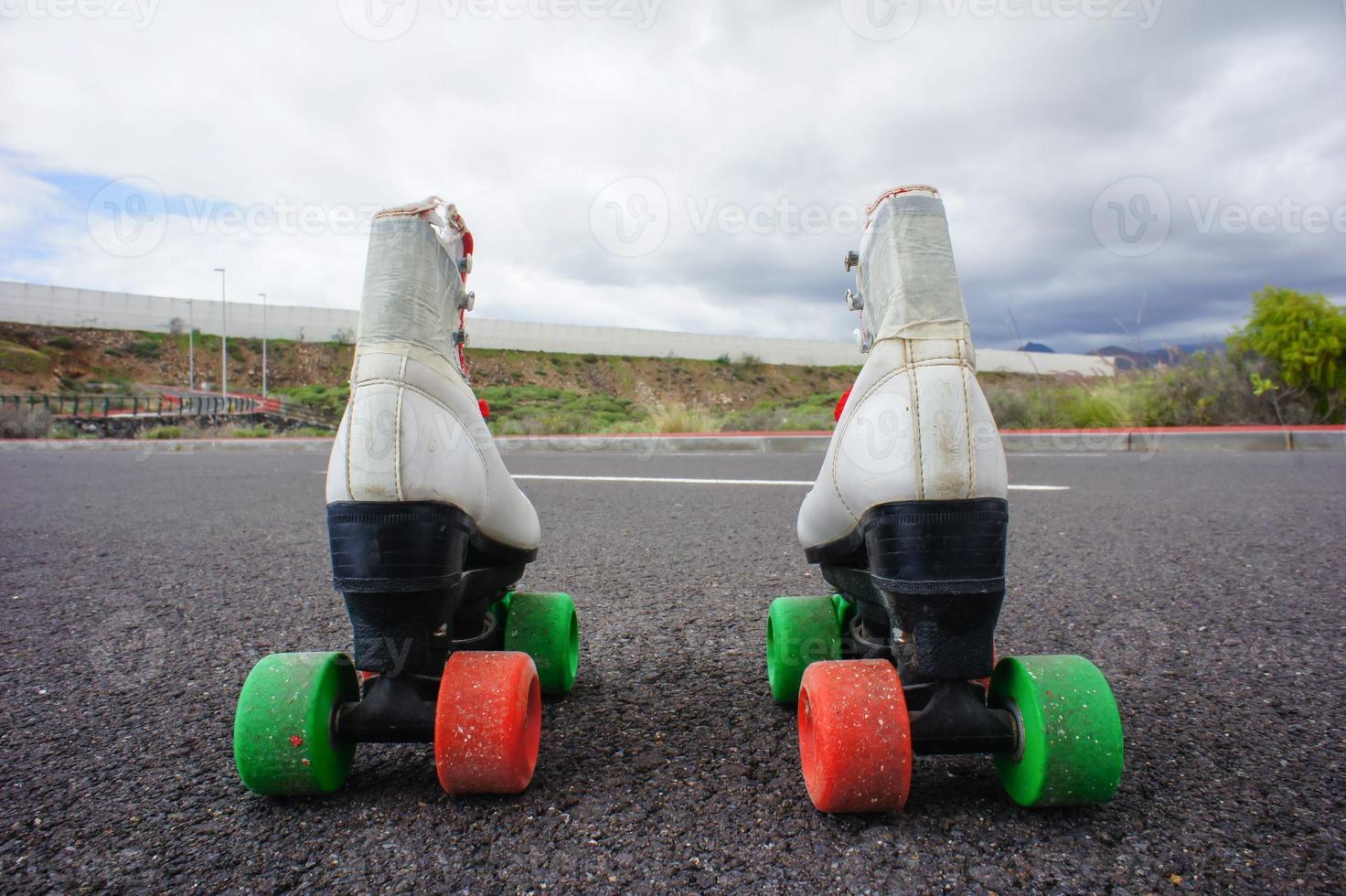 White roller skates photo