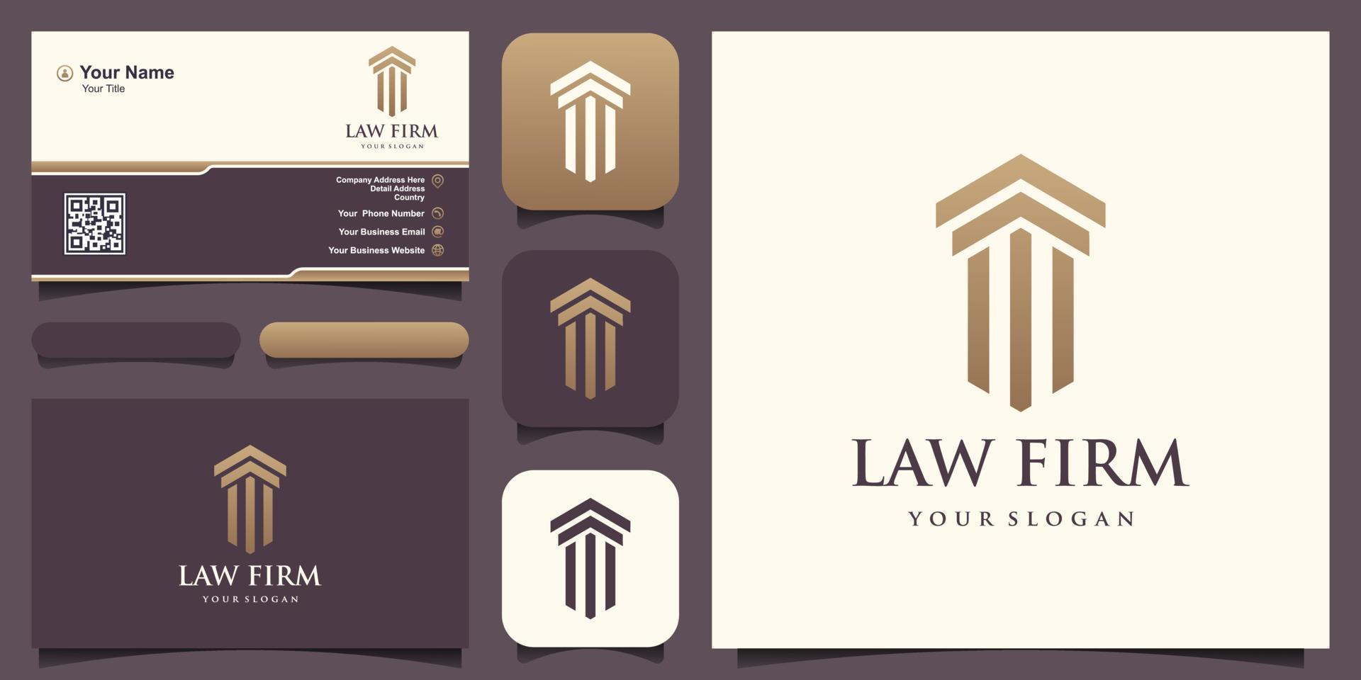 pillar justice logo attorney greek pillar landmark attorney exclusive logo design inspiration vector