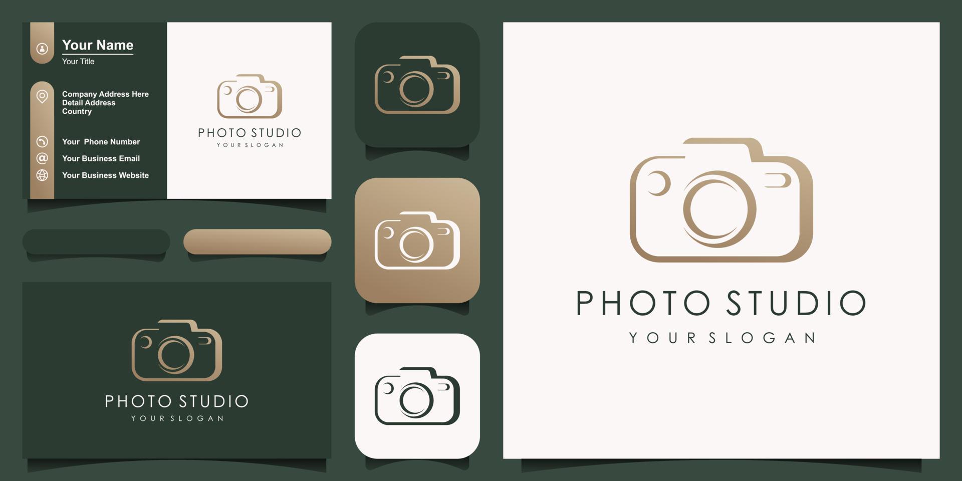 minimalista cámara logo, diseño vector sencillo elegante moderno estilo.