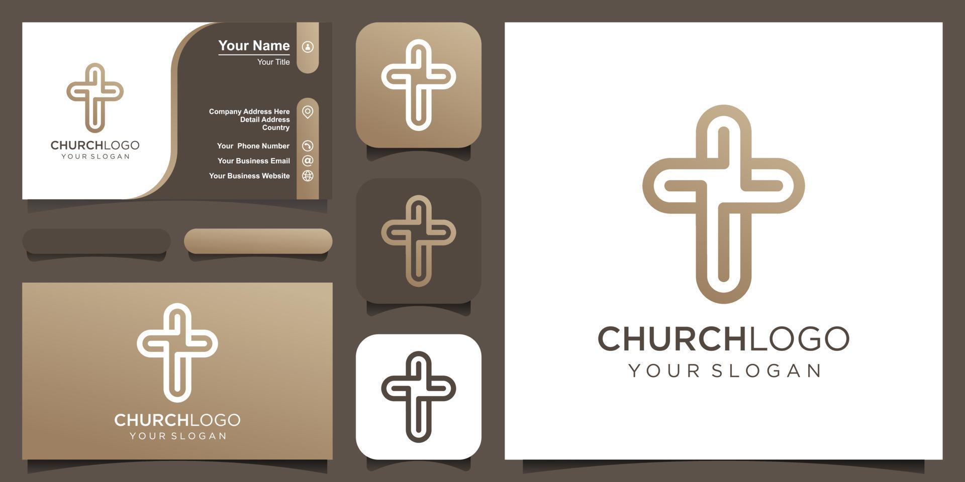 Cross Church logo sign modern vector graphic abstract