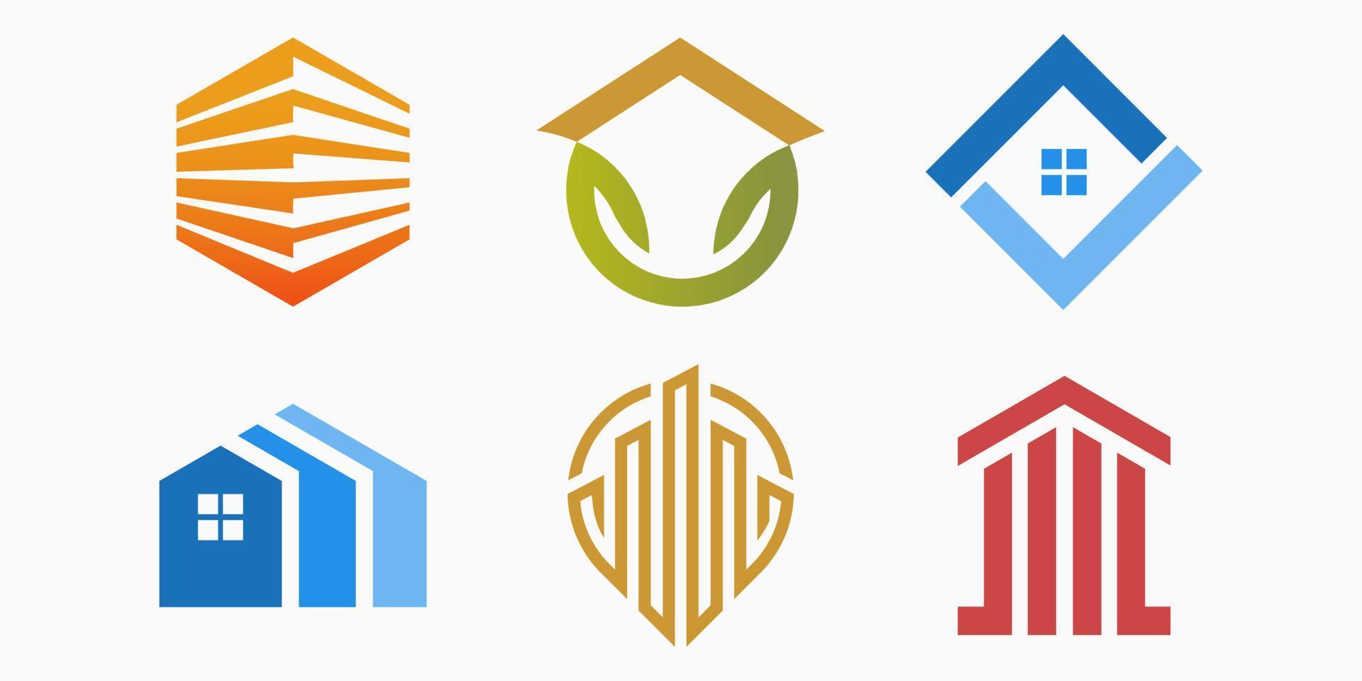 building logo icon set. construction vector illustration