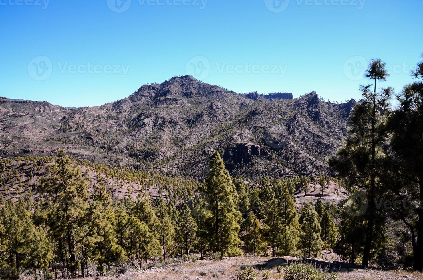 Scenic mountain landscape photo