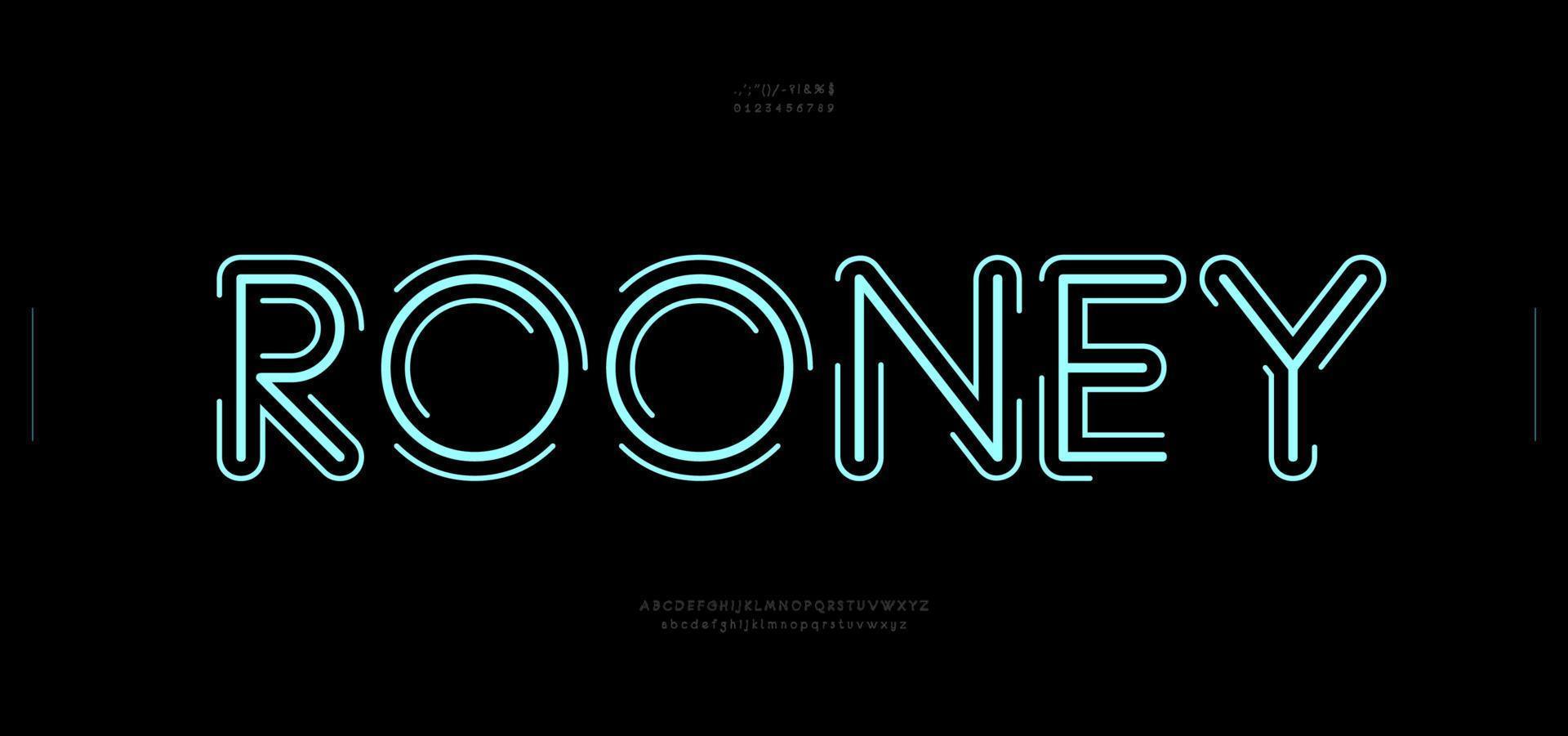 Abstract minimal modern alphabet fonts. Typography minimal urban digital neon electric future creative logo font. vector illustration