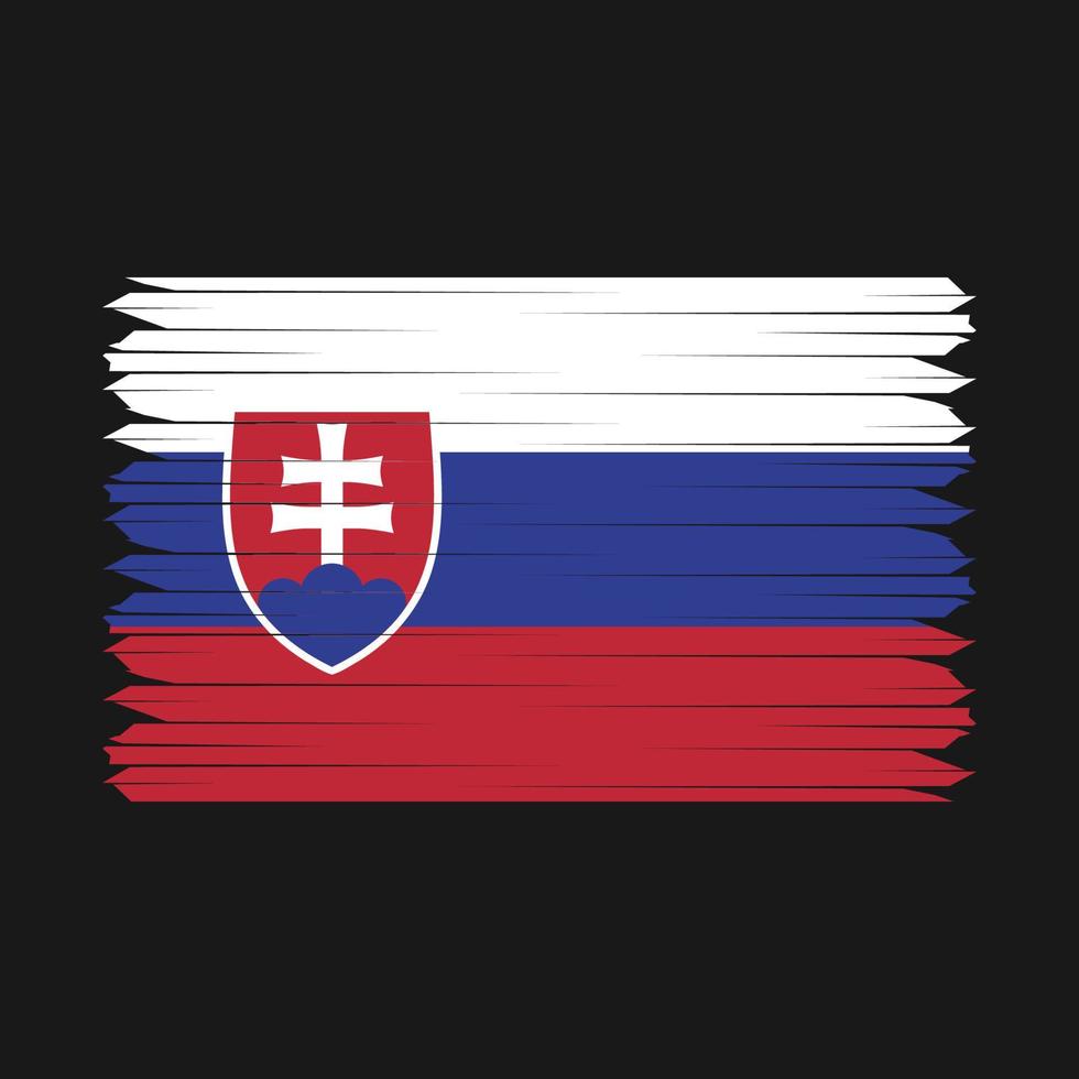 Slovakia Flag Brush vector
