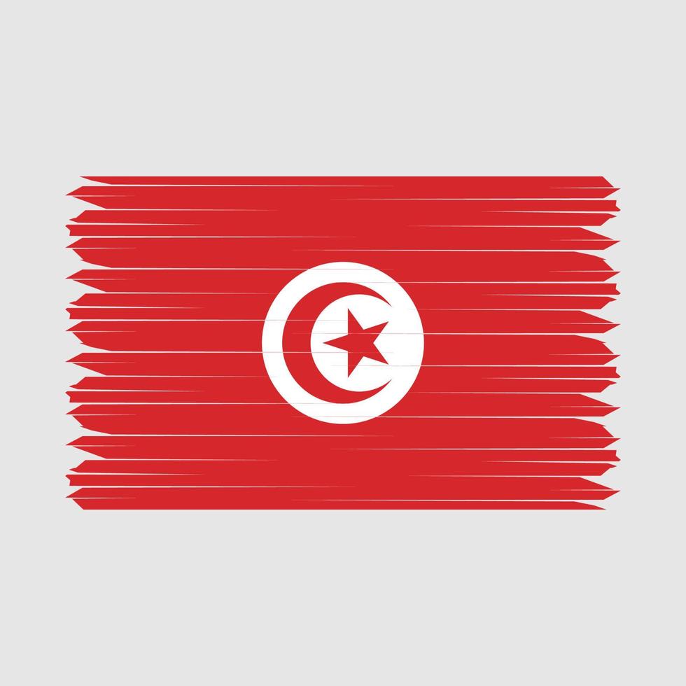 Tunisia Flag Brush vector