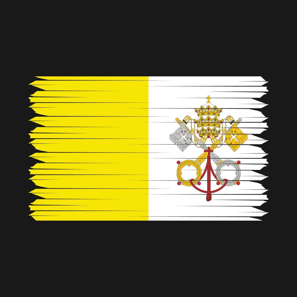 Vatican Flag Brush vector