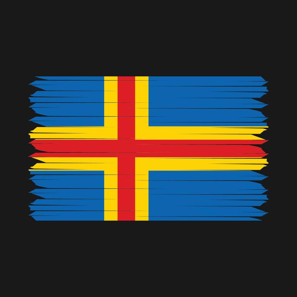 cepillo de bandera de las islas aland vector