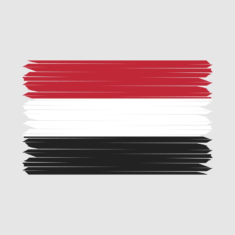 Yemen Flag Brush vector