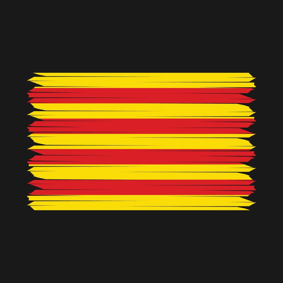 Catalonia Flag Brush vector