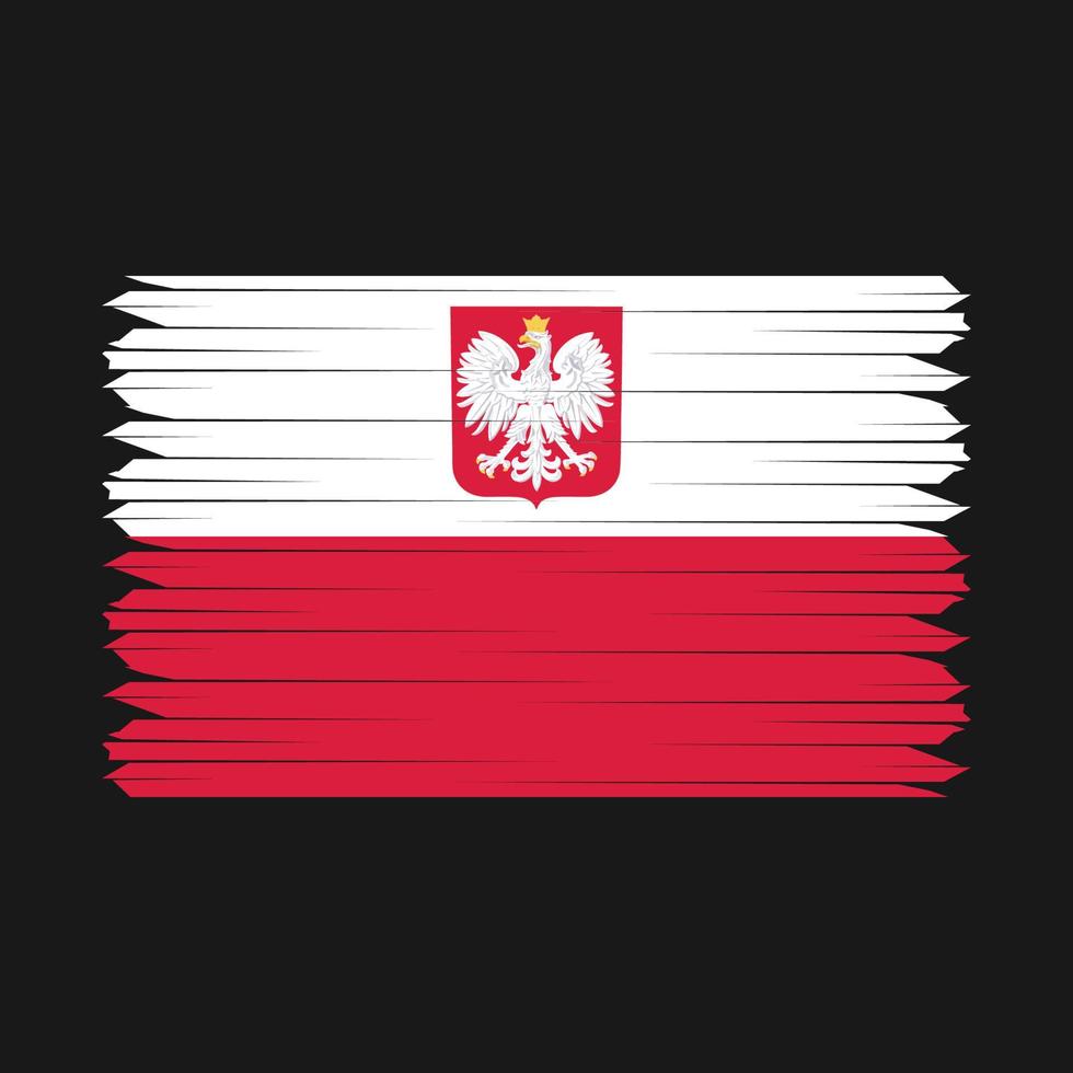 Poland Flag Brush vector